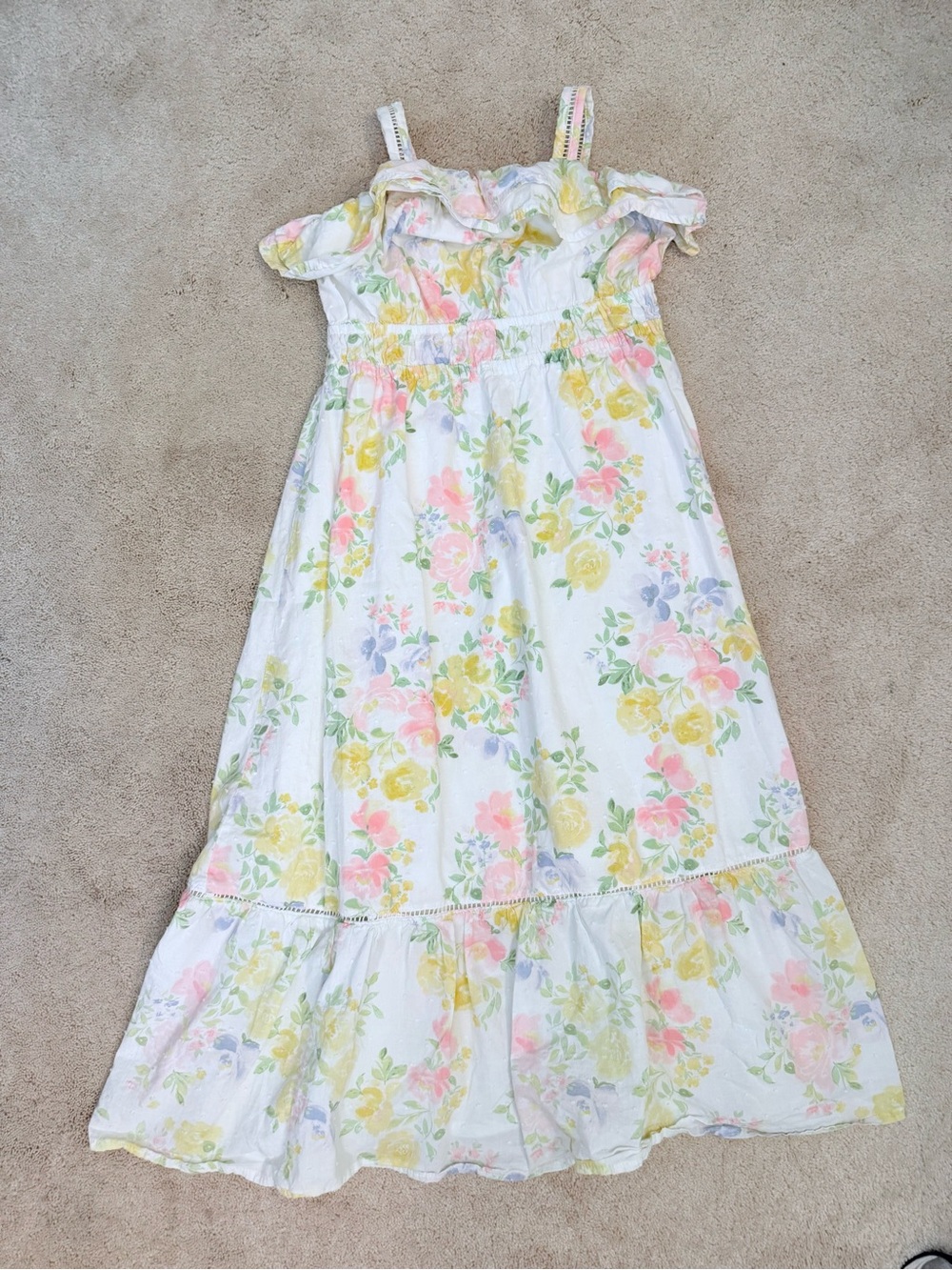 Cat & Jack Cream Maxi Linen Dress